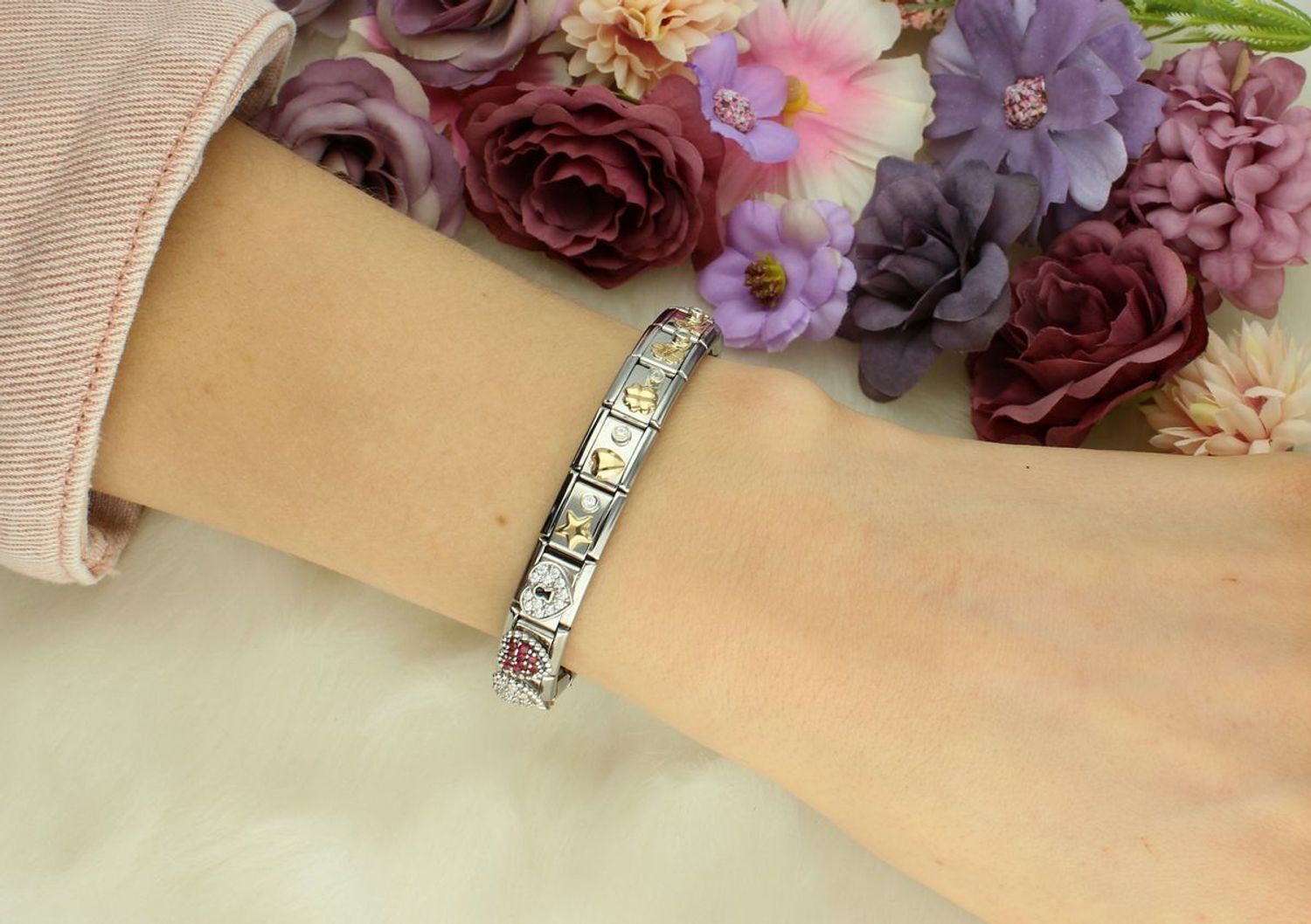 Nomination Link 18K zawieszka złoto Niezapominajka 630301 04.jpg